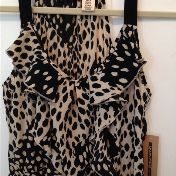 DKNY Jeans Petite Animal Print Dress NWT - Picture 3 of 7